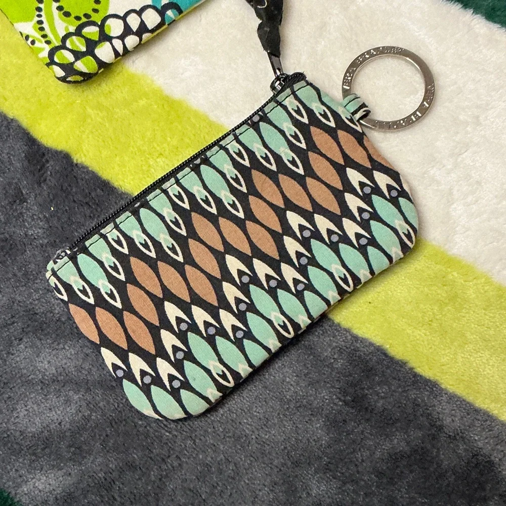 Vera Bradley Trio of Patterned ID Holders in Green, Pink & Brown
